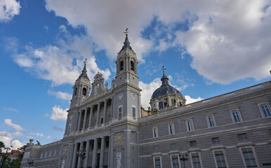 Fototapeta na wymiar Almudena Cathedral (Santa María la Real de La Almudena), Madrid, Spain