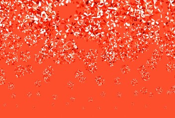 Light Red vector abstract pattern with leaves.