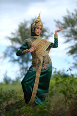 Beauty Thai muslim in traditional dress