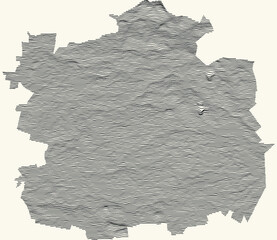Topographic map of Lodz, Poland with black contour lines on beige background