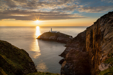 Sunset on South Stack lighthouse