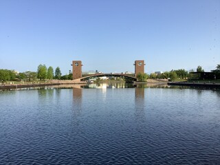 Fugan Unga Kansui Park and Tenmon Bridge