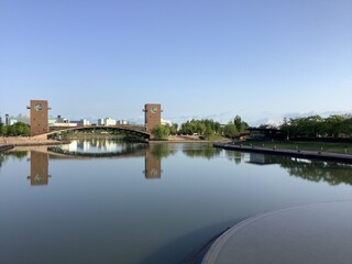 Fugan Unga Kansui Park and Tenmon Bridge