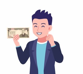 ジャケットを着た若い男性