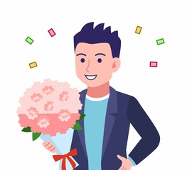 ジャケットを着た若い男性