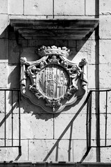 Architectural details of Altamira Palace in Elche, Spain
