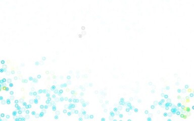 Light Blue, Yellow vector pattern with spheres.