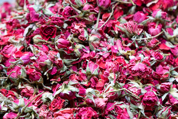 Dry  rose  tea background