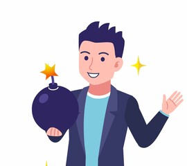 ジャケットを着た若い男性