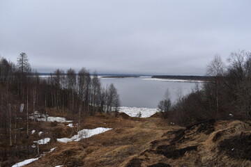 Pechora River. Russia. Spring