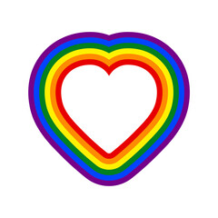 Heart pattern with LGBT pride flag