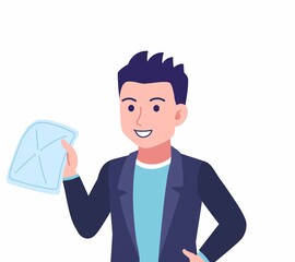 ジャケットを着た若い男性