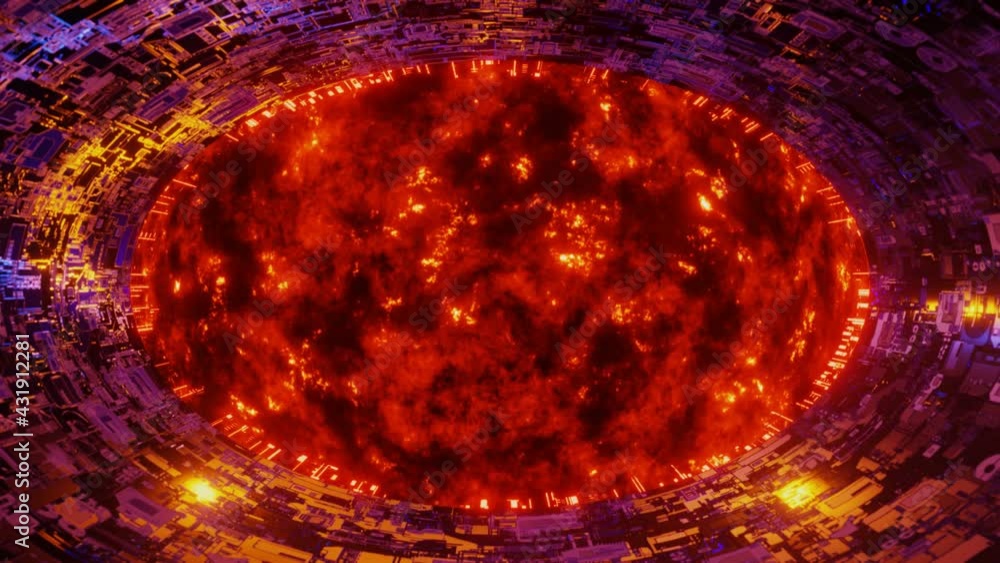 Poster technology glowing plasma engine alien spaceship background 3d rendering
