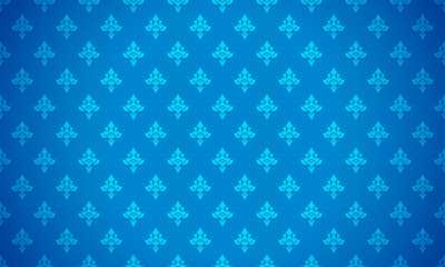 Luxury Thai pattern blue background vector illustration. lai Thai element pattern