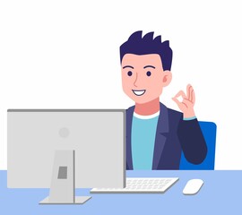 ジャケットを着た若い男性