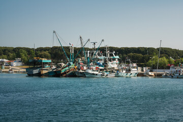 Fototapeta na wymiar Fishing port, Canakkale, Turkey