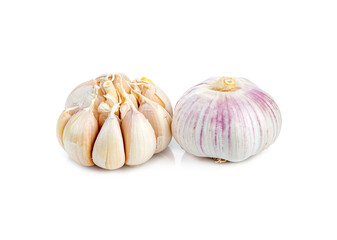 Garlic isolated on white background