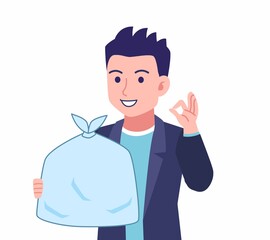 ジャケットを着た若い男性