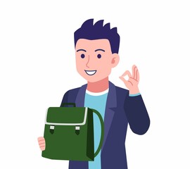 ジャケットを着た若い男性