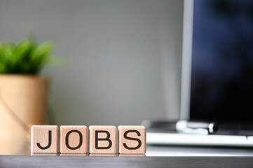 JOBS text Concept Find a job, apply for a job