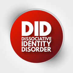 DID - Dissociative Identity Disorder acronym, medical concept background