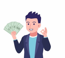 ジャケットを着た若い男性