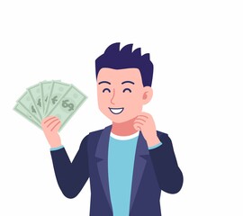 ジャケットを着た若い男性