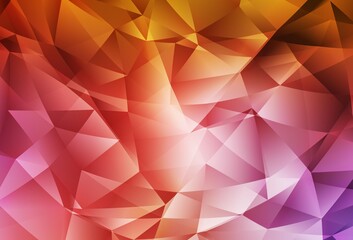 Fototapeta premium Light Pink, Yellow vector triangle mosaic background.