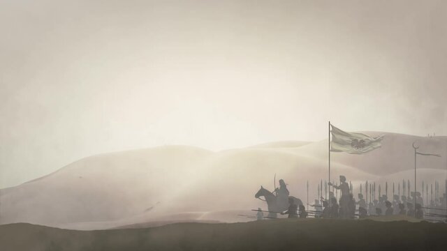 Saladin Army at the Desert