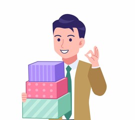 緑のネクタイの男性