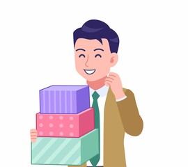 緑のネクタイの男性