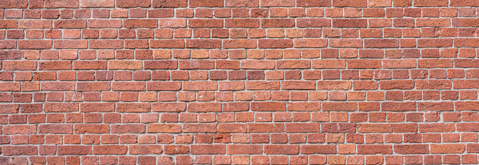Red brick wall panoramic texture background