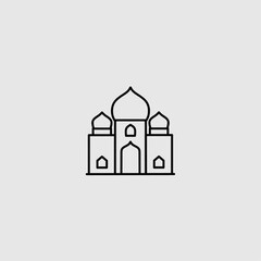 Vector illustration of mosque icon