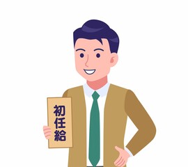 緑のネクタイの男性