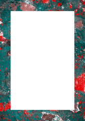 White Frame with Decorated Borders