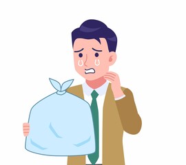 緑のネクタイの男性