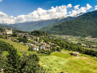 Fototapeta na wymiar Valtellina valley lombardy italia