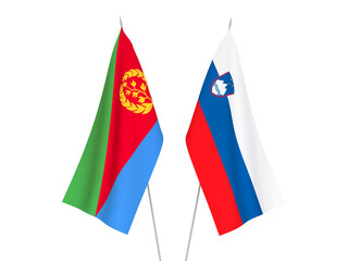 Obraz premium Slovenia and Eritrea flags