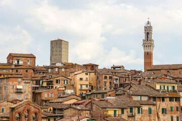 Siena, Italy. Beautiful view of Siena cityscape.