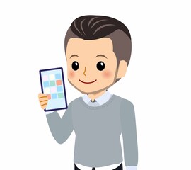 おしゃれな服装をした若者