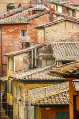 Fototapeta na wymiar Siena, Italy. Beautiful architecture of Siena city center.