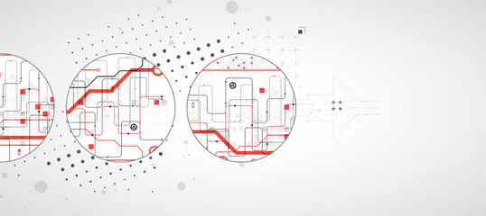 Abstract technology background. Communication concept, futuristic digital innovation art background. Vector illustration