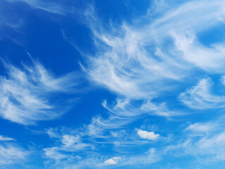 azure sky in fluffy light white clouds 