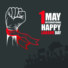 Labor Day poster template.International Workers' Day celebration with Yellow safety hard hat and construction tools.Sale promotion advertising Poster or Banner for Labor Day