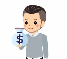 おしゃれな服装をした若者