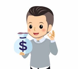 おしゃれな服装をした若者