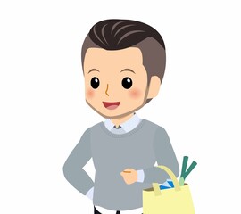 おしゃれな服装をした若者