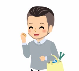 おしゃれな服装をした若者