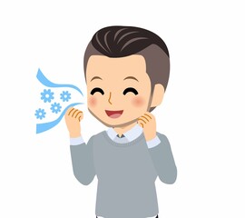 おしゃれな服装をした若者