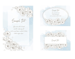  Flowers, floral, frame, simple, watercolor